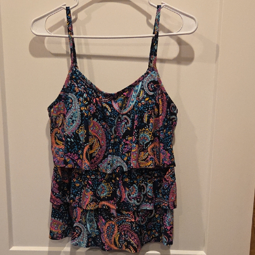 Women's Vibrant Paisley Tankini Top